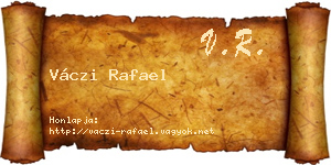 Váczi Rafael névjegykártya